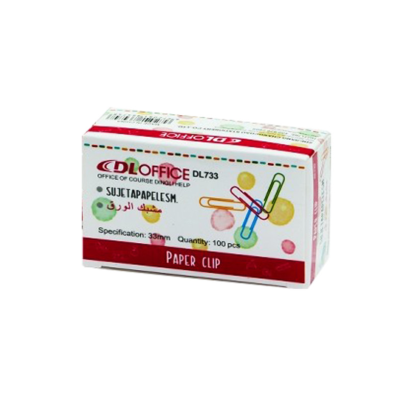 گیره کاغذ دی ال مدل آفیس کد 733 بسته 100 عددی