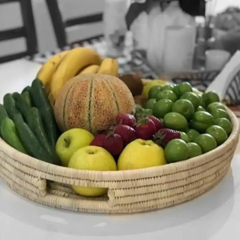 سینی حصیری طرح لبه دار مدل s3