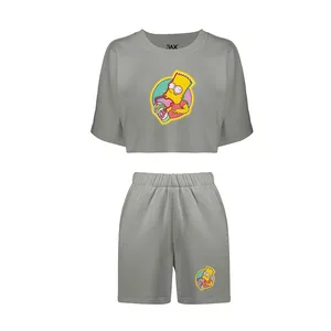 ست نیم تنه و شلوارک زنانه مدل soda