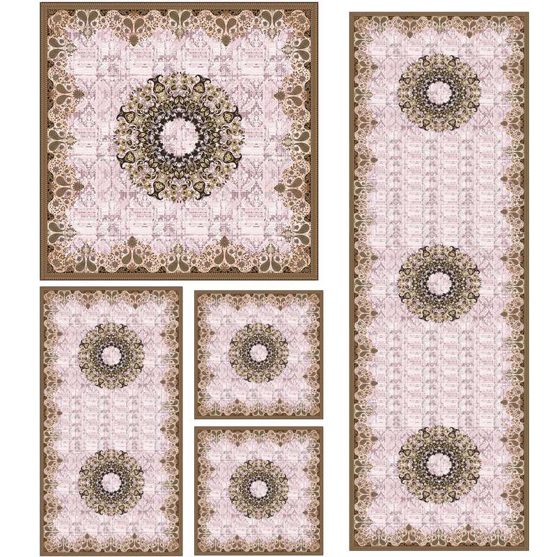 ست رومیزی 5 تکه طرح سنتی کد 912