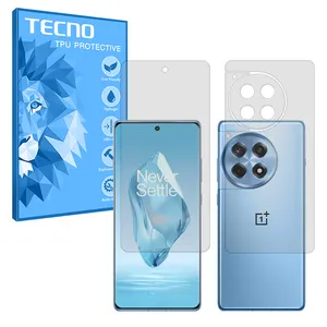 Tecno Resistant model Matte screen protector suitable for OnePlus 12R mobile phone along with the back of the phone