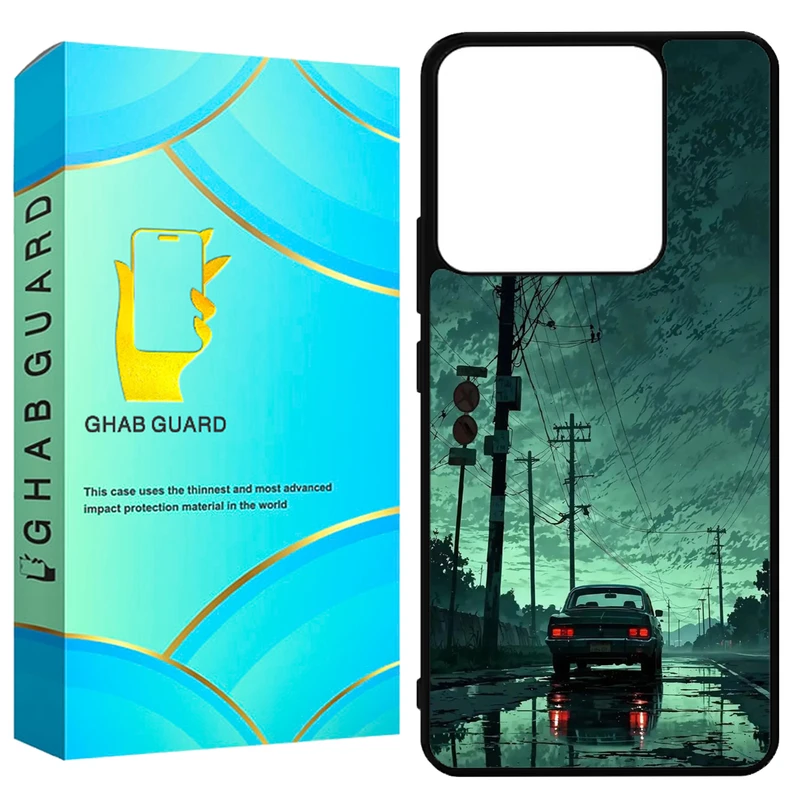 کاور قاب گارد طرح ماشین و جاده مدل GN14 مناسب برای گوشی موبایل شیائومی Redmi Note 14 5G