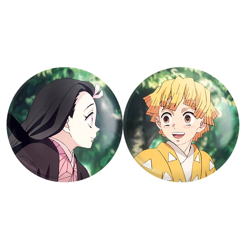 مگنت خندالو مدل نزوکو و زنیتسو انیمه شیطان کش Demon Slayer کد A137 مجموعه 2 عددی