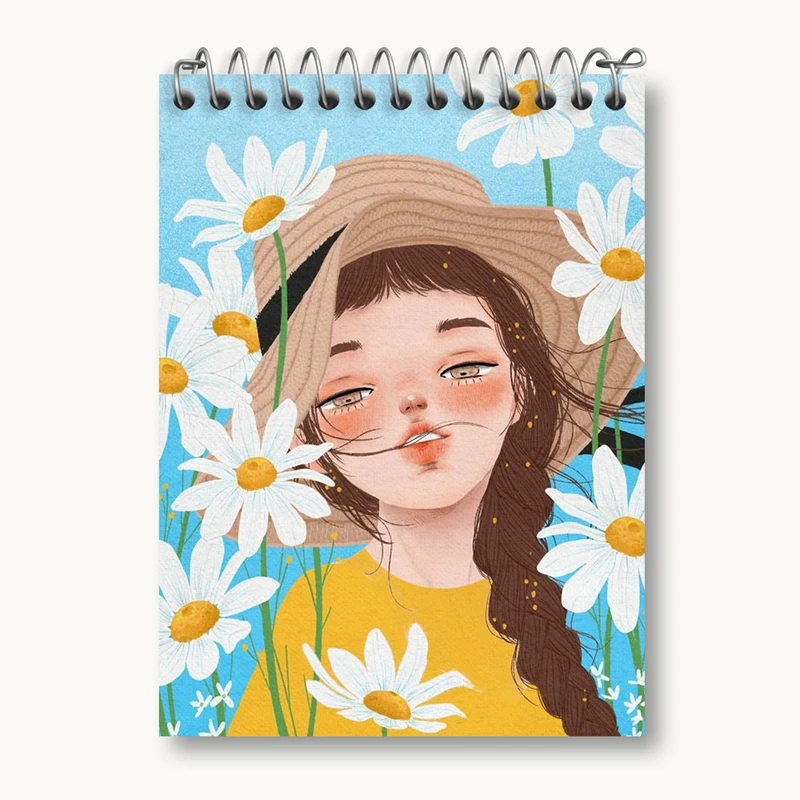 دفتر یادداشت 50 برگ خندالو مدل دخترانه کد 25623