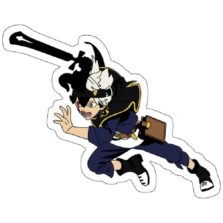 استیکر لپ تاپ مدل Black Clover Asta Demon Form Half