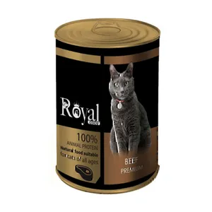 کنسرو گربه رویال کوکو مدل گوشت گاو پته وزن 380 گرم