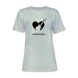 تی شرت آستین کوتاه زنانه مدل موزیک کد L61 رنگ طوسی