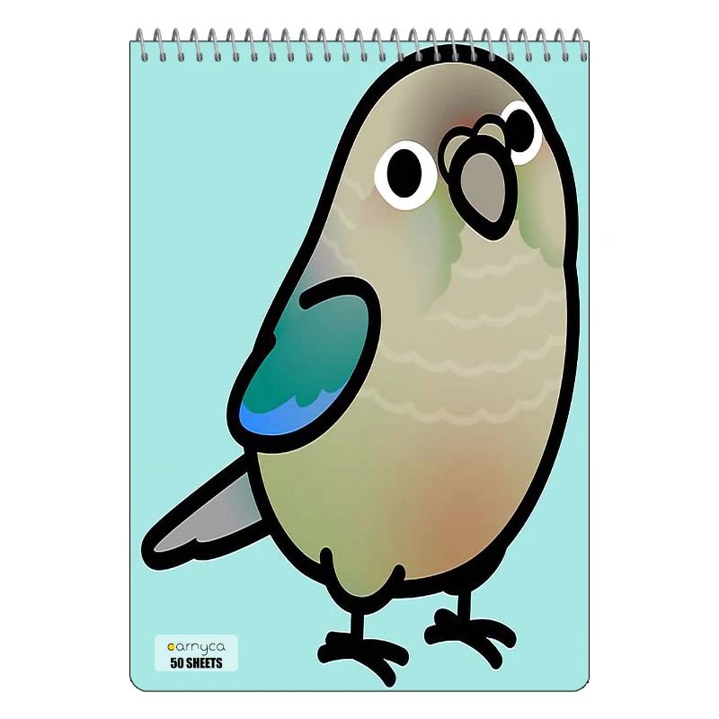 دفتر نقاشی 50 برگ سیمی کارنیکا طرح طوطی Parrot کد 13074