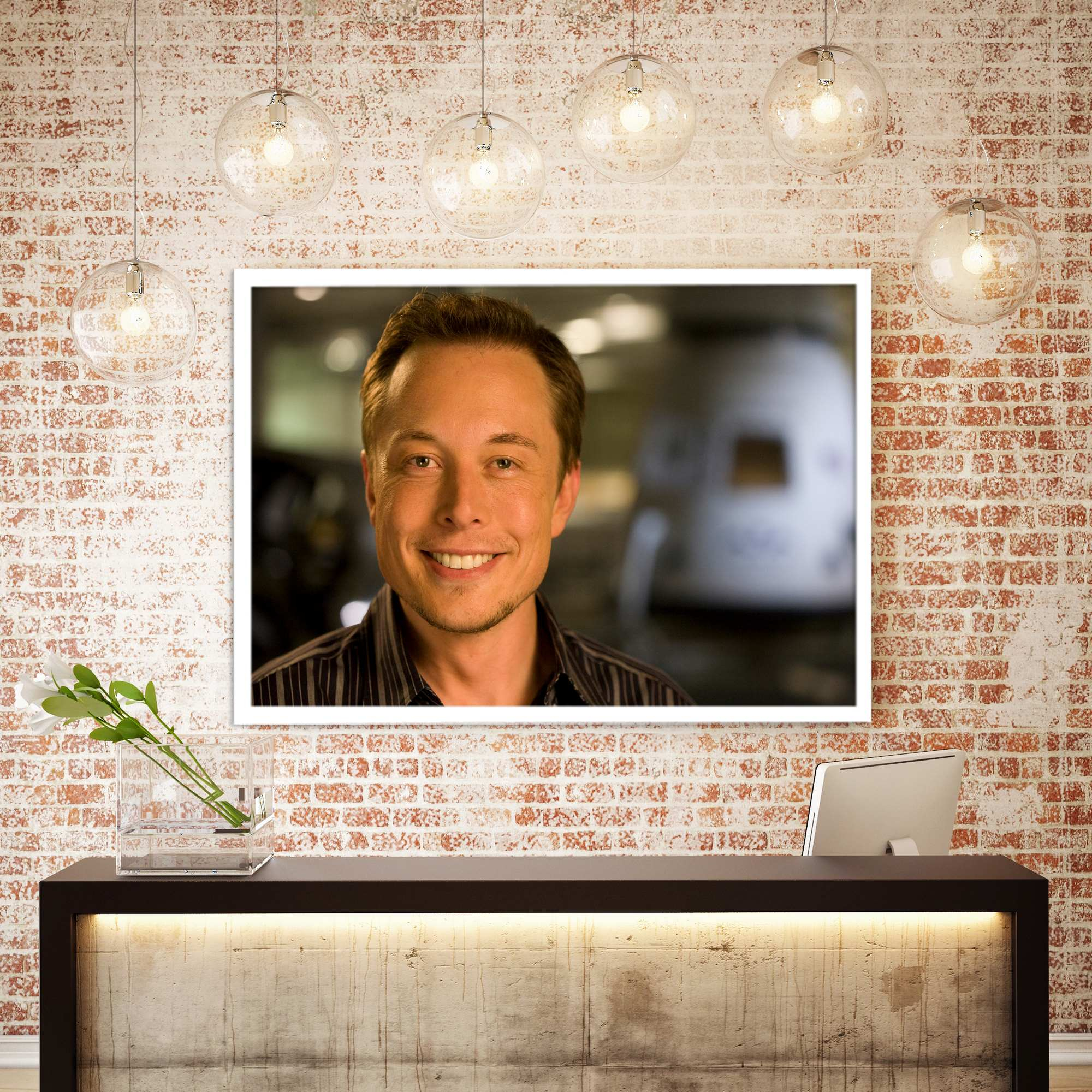 تابلو نوری بکلیت مدل طرح Elon Muskمدل بک لایت W-s1924