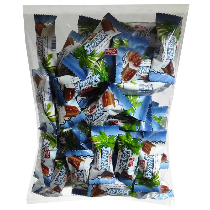 شکلات شیری با مغزی نارگیل اسپارک شیرین عسل - 500 گرم