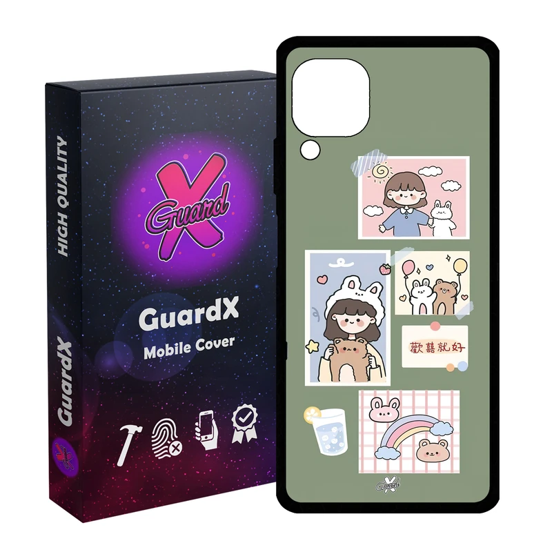 کاور گارد ایکس طرح Girl مدل Glass10514 مناسب برای گوشی موبایل هوآوی Nova 7i / Nova 6 SE / P40 Lite