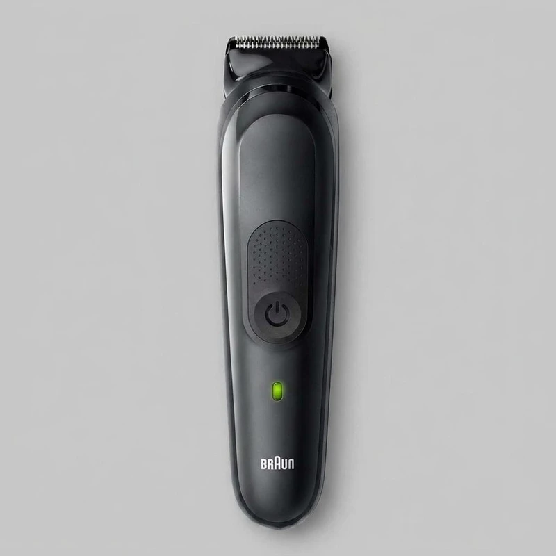 ماشین اصلاح موی سر و صورت شارژی براون مدل MGK7331 با تیغه استیل ضد زنگ، قابلیت اصلاح با شماره صفر، استفاده خشک و مرطوب، طراحی ارگونومیک و باتری لیتیوم-یون با شارژ سریع