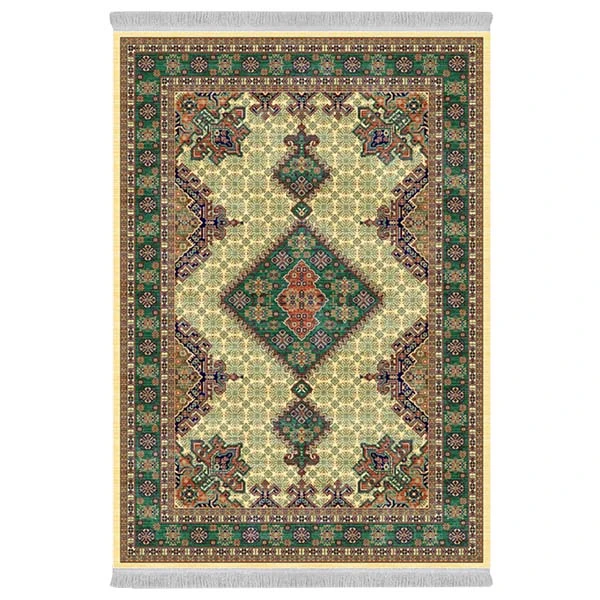 فرش پارچه‌ای دفه مدل فرشینه هازان مخمل طرح فانتزی کد 3412