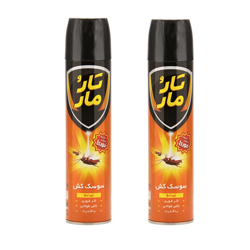 اسپری سوسک کش تارومار مدل insect-killer-2 حجم 400 میلی لیتر بسته 2 عددی