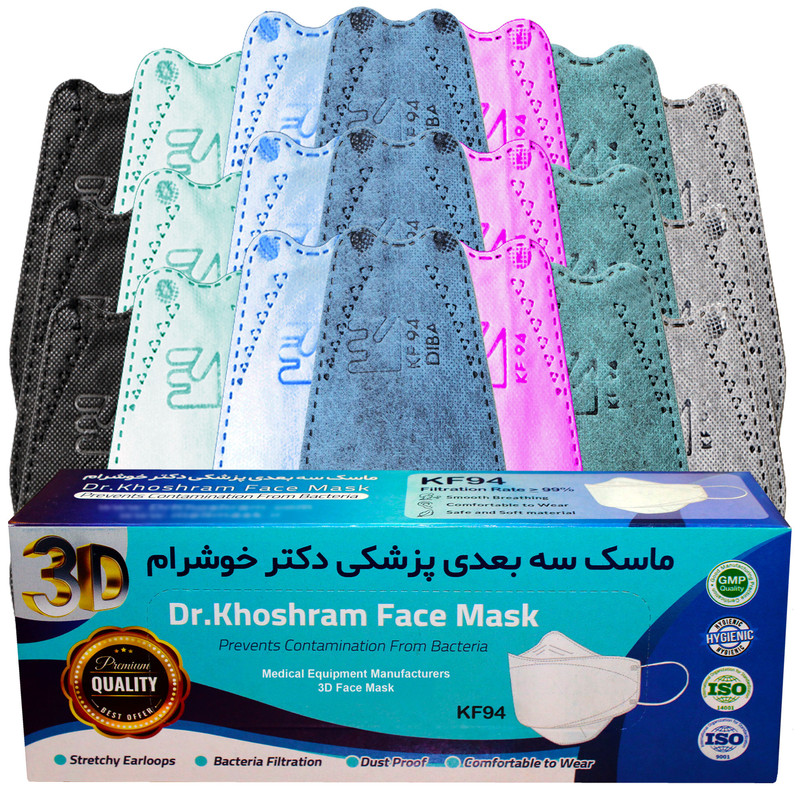 ماسک تنفسی دکترخوشرام مدل 7Rang بسته 20 عددی ماسک تنفسی دکترخوشرام مدل 7Rang بسته 20 عددی
