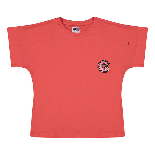 تی شرت آستین کوتاه دخترانه مادر مدل دونات -24 رنگ گلبهی