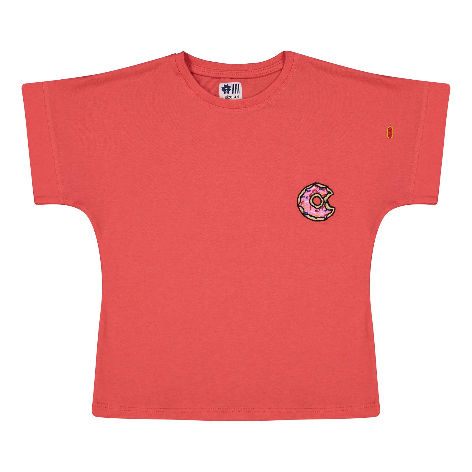 تی شرت آستین کوتاه دخترانه مادر مدل دونات -24 رنگ گلبهی -  - 1