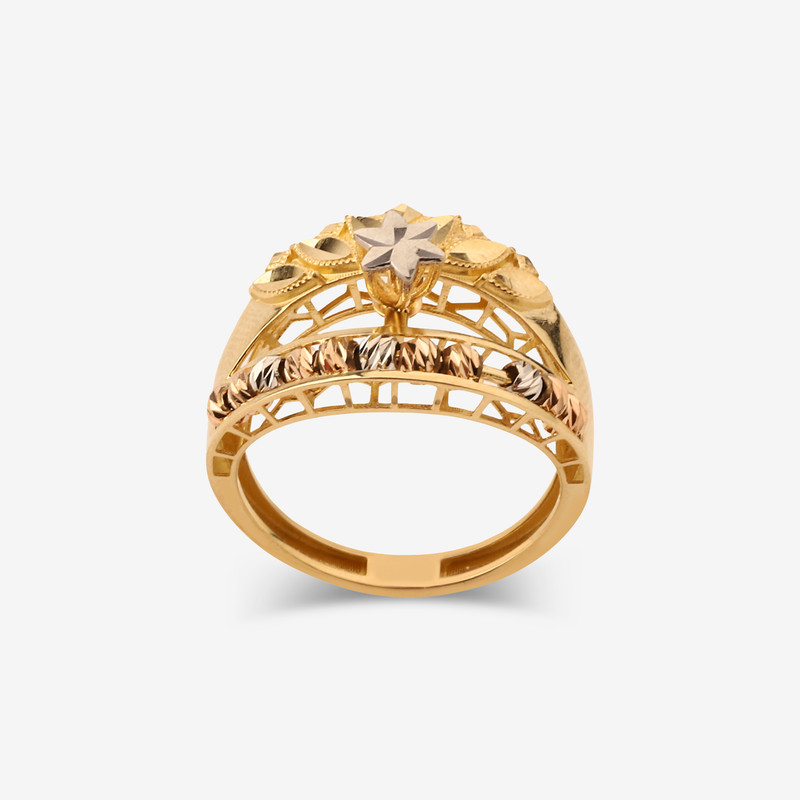 انگشتر طلا 18 عیار زنانه گالری طلا و جواهر هانی مدل تاپ لاو سایز 57