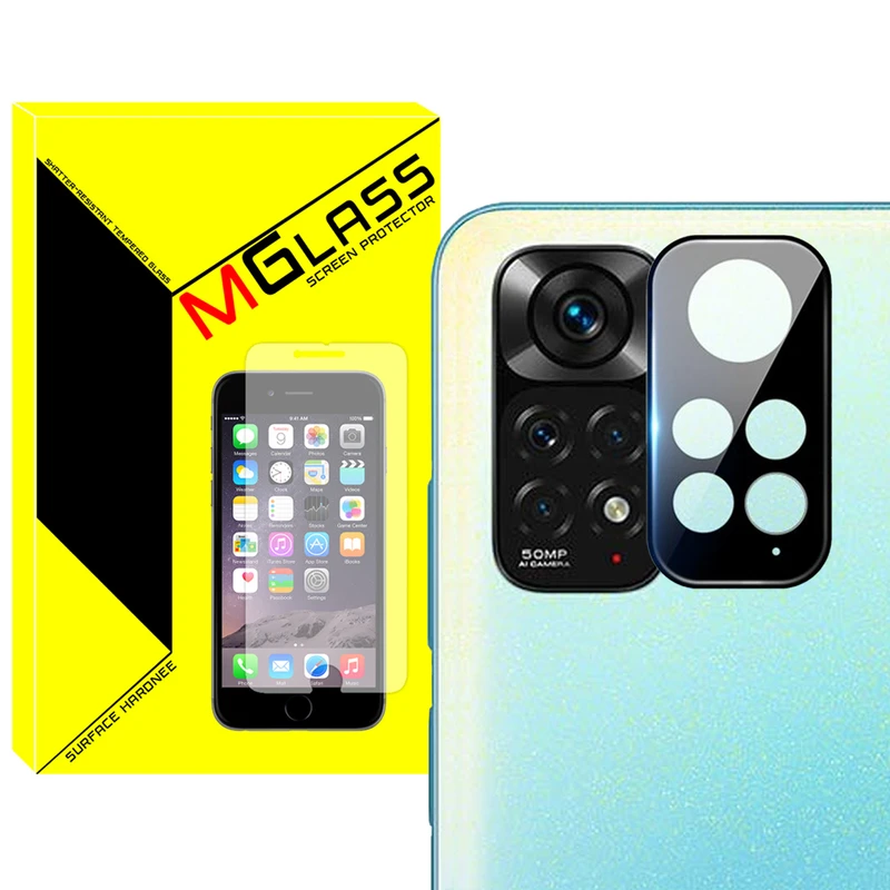 محافظ لنز دوربین ام‌گلس مدل 3D-MG مناسب برای گوشی موبایل شیائومی Redmi Note 11 4G