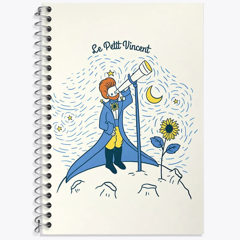 دفتر نت موسیقی 50 برگ خندالو طرح ونسان ونگوگ کد F6498