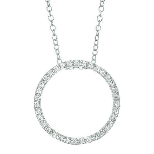 گردنبند نقره زنانه قیراط طرح دایره کد GH4430