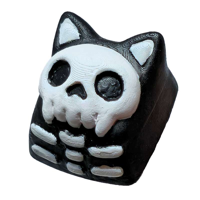 دکمه کیبورد مدل SkullCat halloween