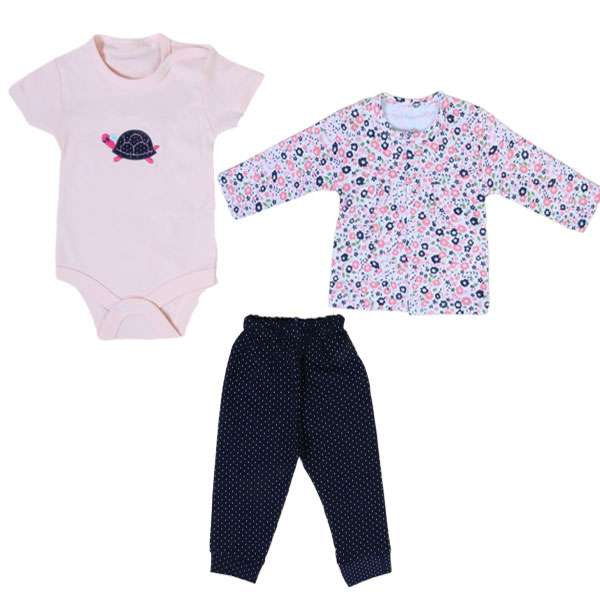 ست 3 تکه لباس نوزادی مدل  cag444p