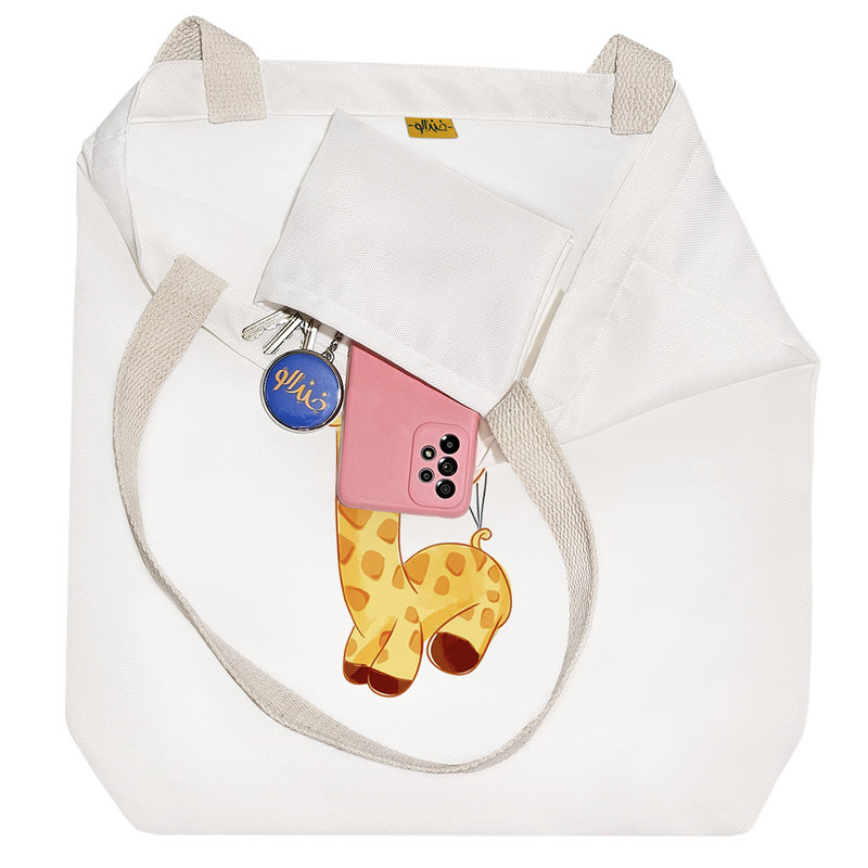 ساک خرید خندالو طرح زرافه کد H289