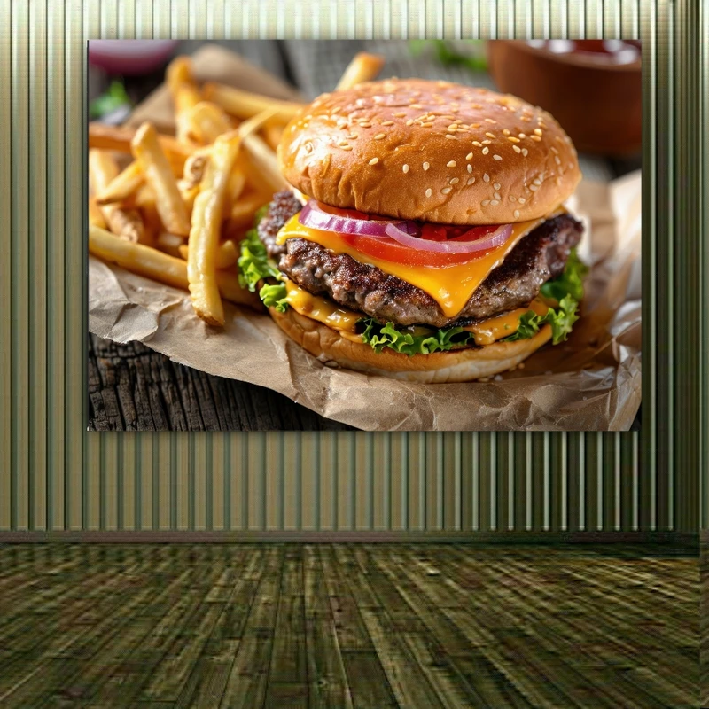 استیکر طرح فست فود مدل همبرگر کد BK1441