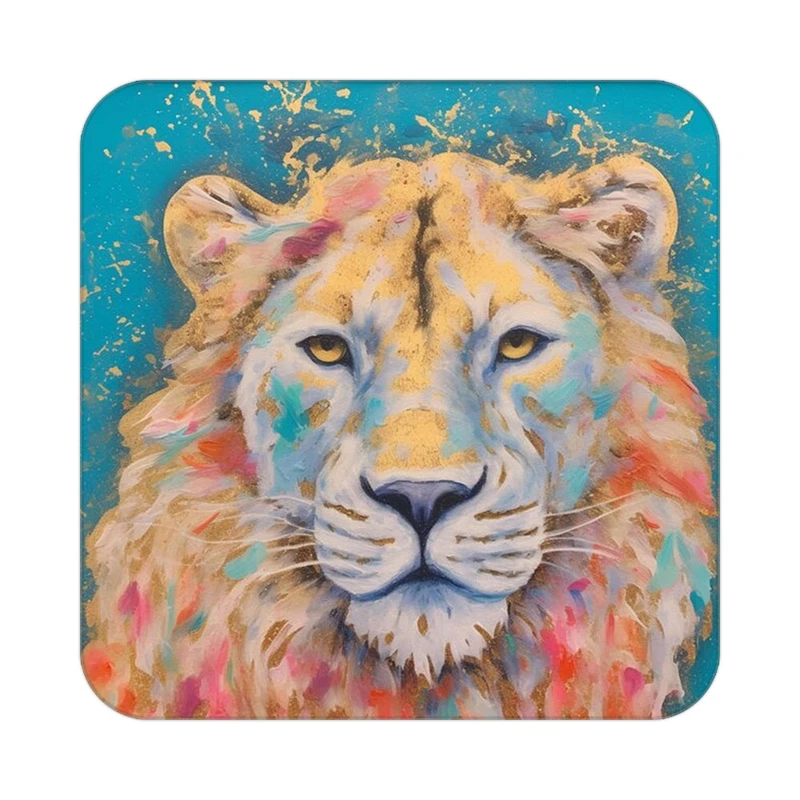 زیر لیوانی کاکتی طرح حیوانات رنگی مدل mp26586