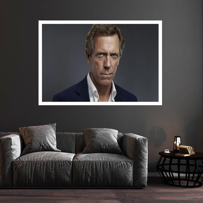 تابلو بکلیت طرح مشاهیر سینمای جهان هیو لوری مدل قاب شاسی W-s10049