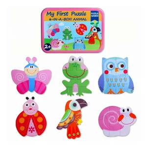 پازل 24 تکه مدل پرنده و قورباغه و حشرات