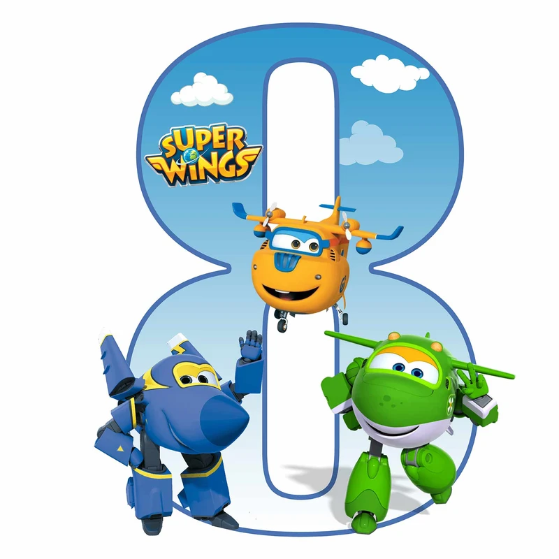   استند رومیزی تولد مدل عدد 8 طرح جت پستچی کد 1641