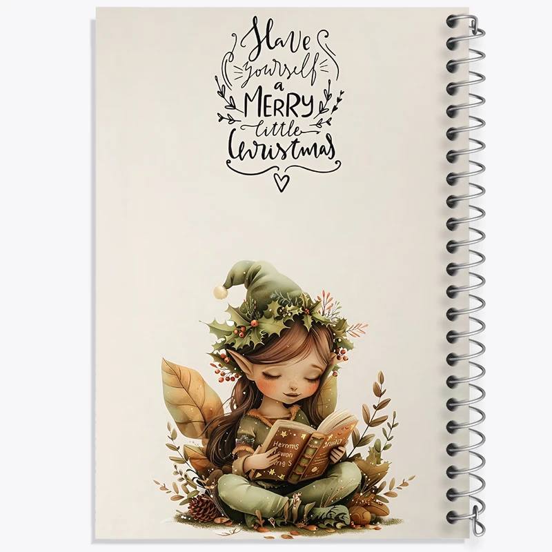 دفتر مشق 50 برگ خندالو طرح کوتوله ی کریسمس کد F5810