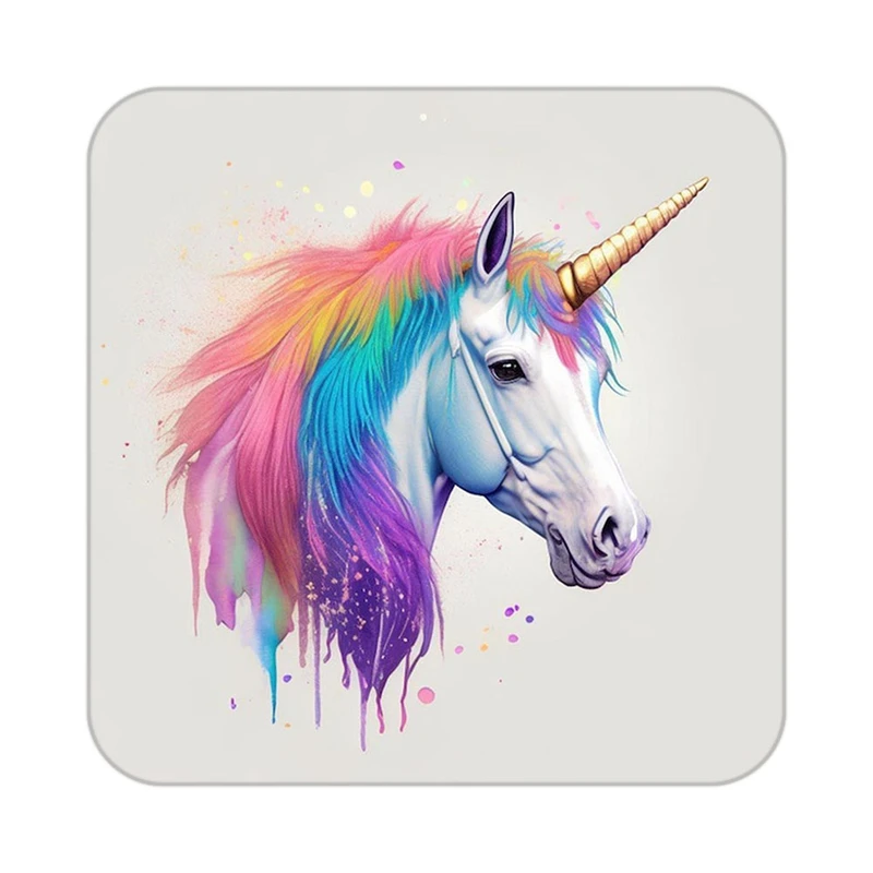 زیر لیوانی کاکتی طرح اسب تک شاخ و یونیکورن مدل mp32659