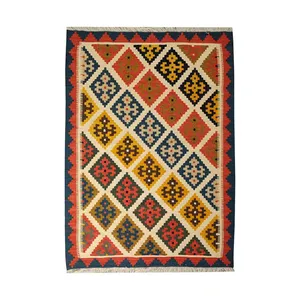 گلیم دستباف یک و نیم متری کد 152291