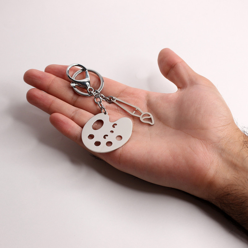 جاکلیدی گلسو مدل پالت و قلمو