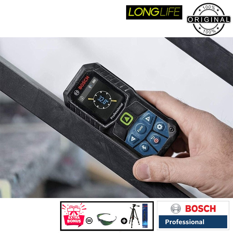 متر لیزری بوش مدل لیزر سبز فوق حرفه ای GLM 50-27 CG professional + BT150 + Green Glass Laser برد 50 متر