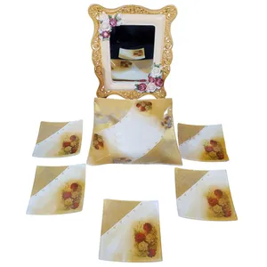 مجموعه ظروف هفت سین 7 پارچه مدل رز