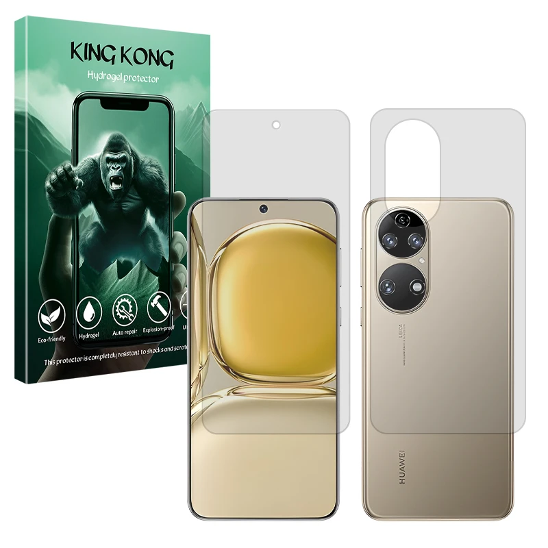 محافظ صفحه نمایش مات کینگ کونگ مدل Tough مناسب برای گوشی موبایل هوآوی P50 Pro به همراه محافظ پشت گوشی