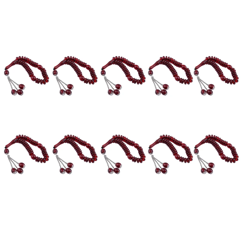 تسبیح مدل 33 دانه منگوله دار  T_394 بسته 10 عددی