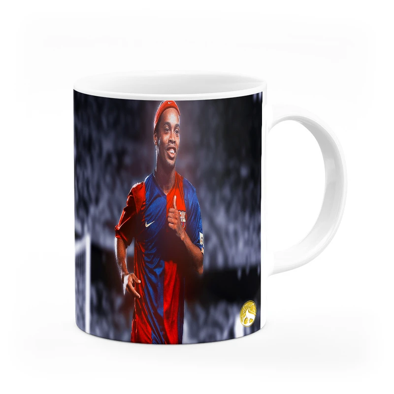 ماگ هومرو طرح تیم باشگاه فوتبال بارسلونا رونالدینیو مدل MG4680