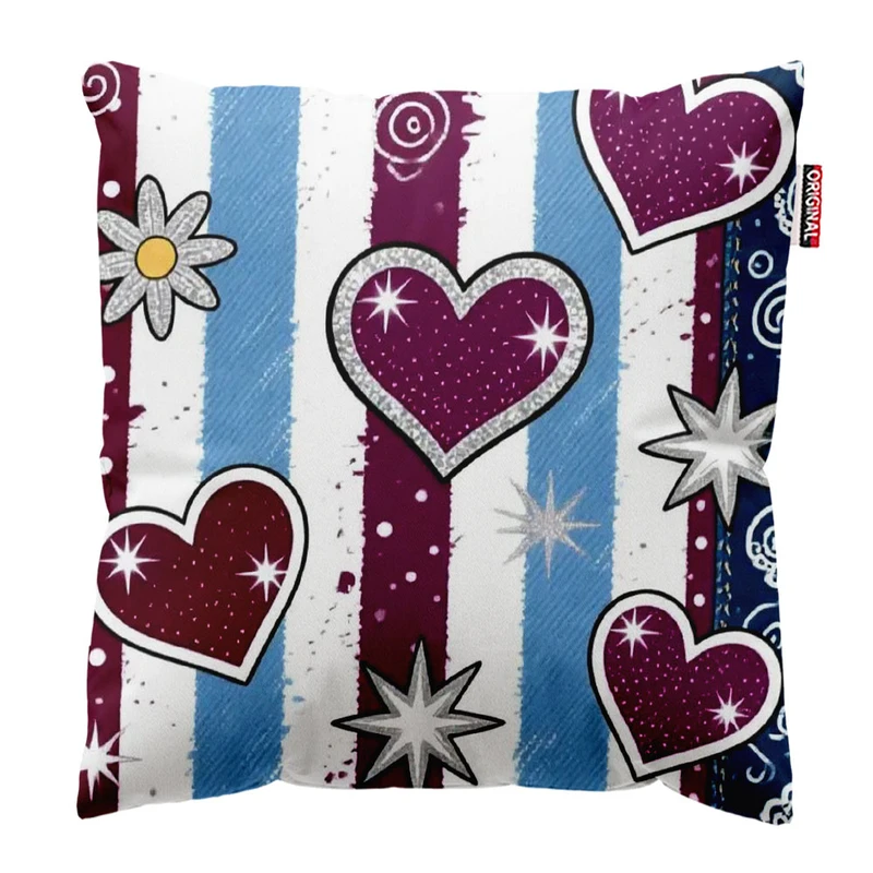  کوسن پاد آفرین طرح قلب سایز 30*30 سانتی متر کد 1144