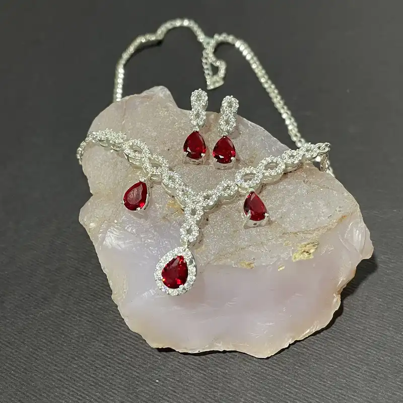 نیم ست نقره زنانه مدل 30703