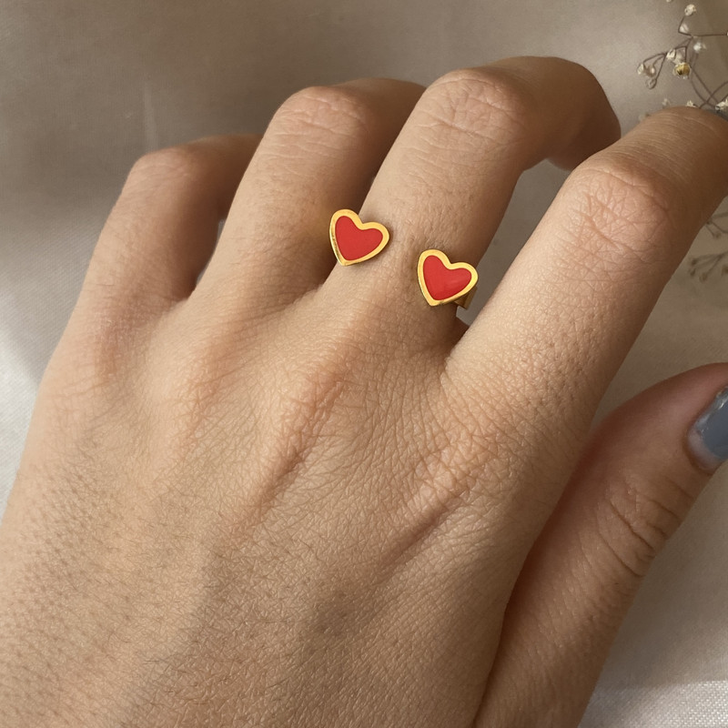 انگشتر دخترانه مدل قلب قلبی