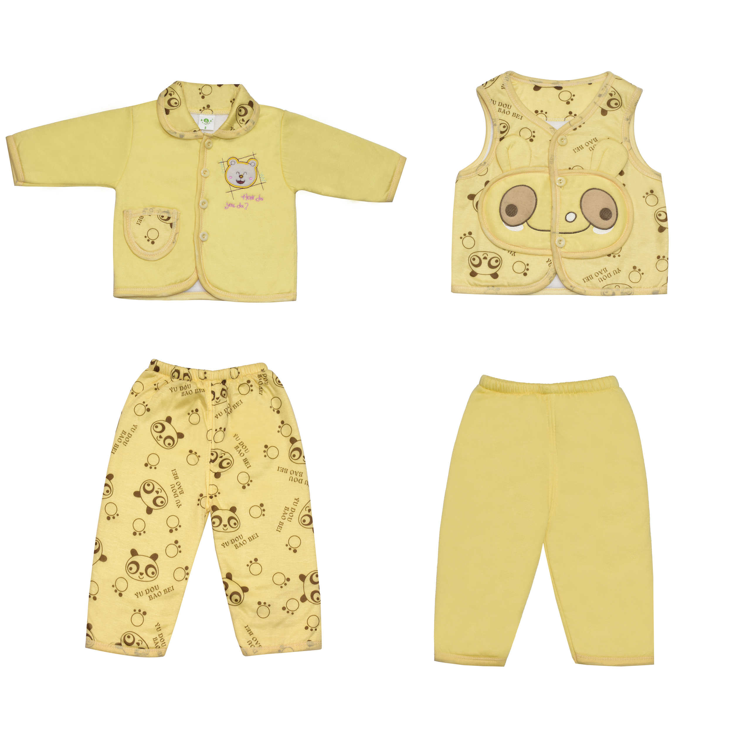 ست 4 تکه لباس نوزادی مدل ماهان