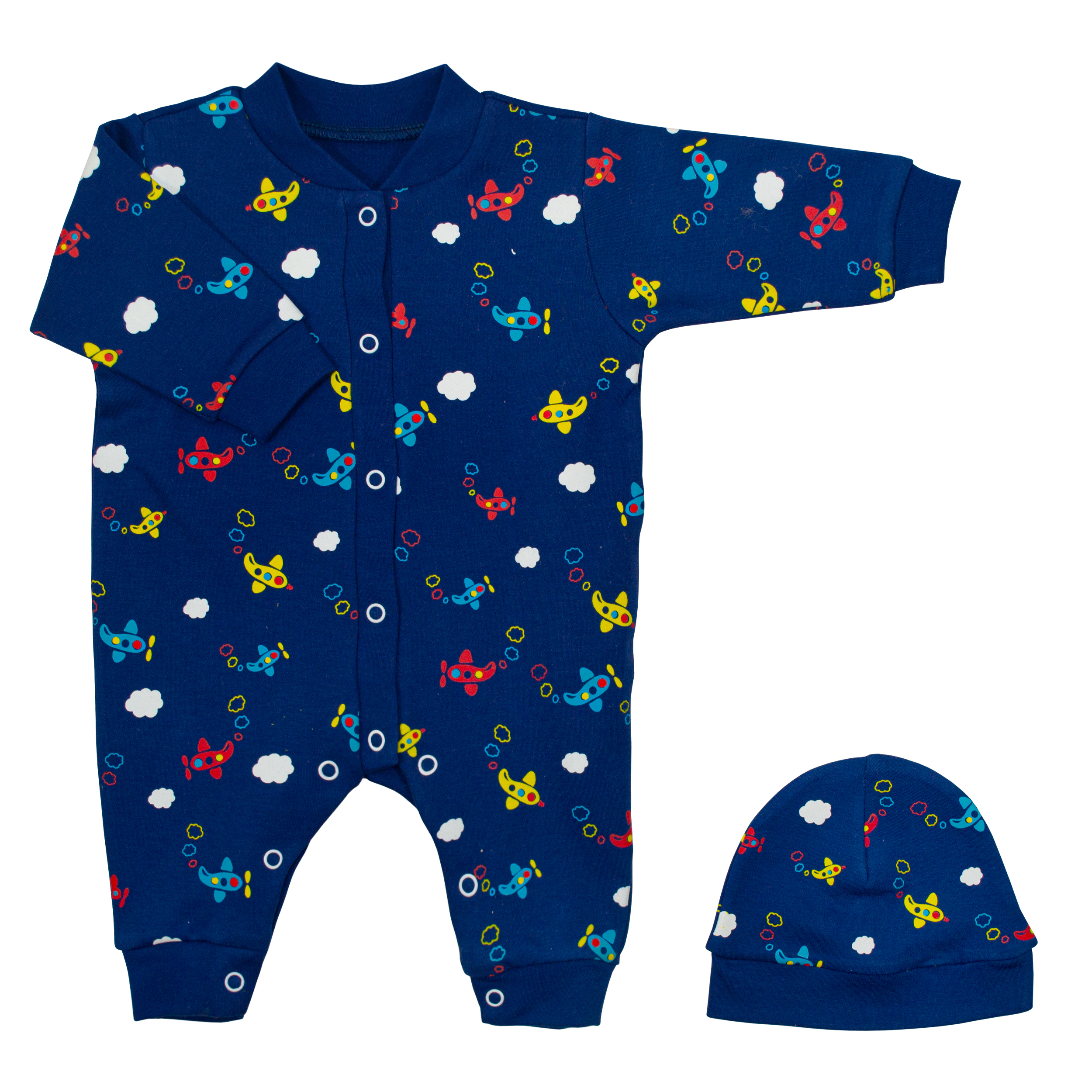 ست سرهمی و کلاه نوزادی مدل پرواز