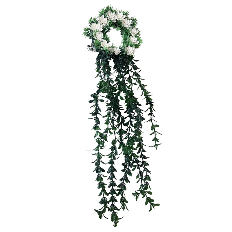 گل مصنوعی مدل حلقه آویزدار بیدمجنون و نیلوفر 