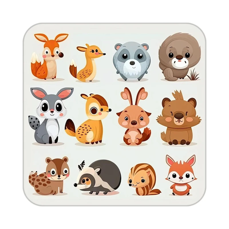 زیر لیوانی کاکتی طرح حیوانات کارتونی مدل mp28720