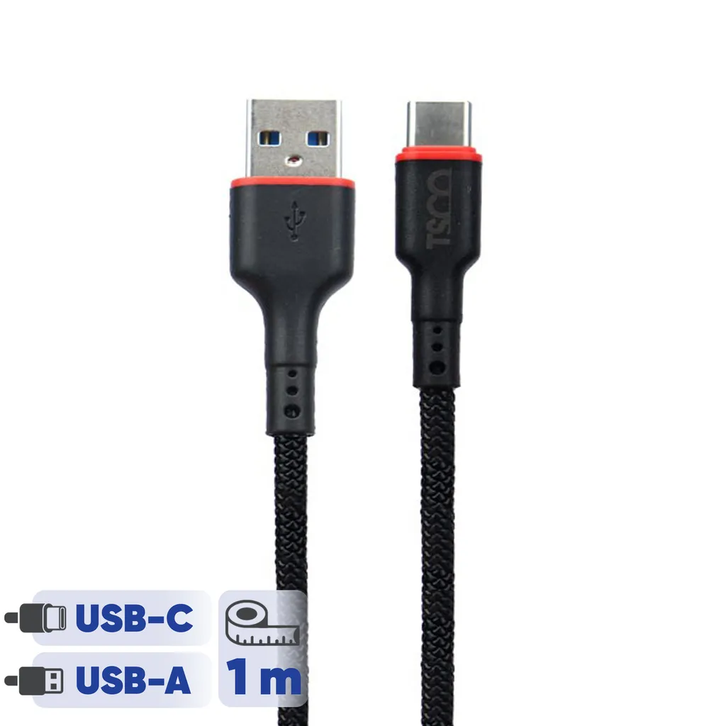 کابل تبدیل USB به USB-C تسکو مدل TCC105 طول 1 متر